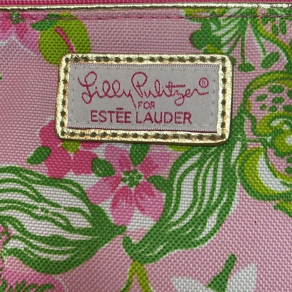LILLY PULITZER X ESTEE LAUDER Tiger Print Cosmetic Zipper Pouch